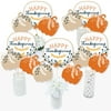 Big Dot of Happiness Happy Thanksgiving - Fall Harvest Party Centerpiece Sticks - Table Toppers - Set of 15
