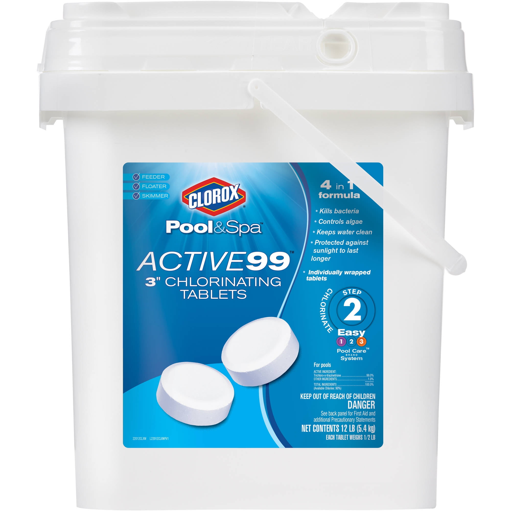Clorox Pool&Spa Active 99 3" Wrapped Pool Chlorine Tablets