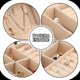 thumbnail image 4 of Organizador de Joyero Pequeño, Caja de Viaje para Mujeres de 20 Piezas, Estuche Portátil de PU para Anillos, Pendientes y Collares(Negro), 4 of 7