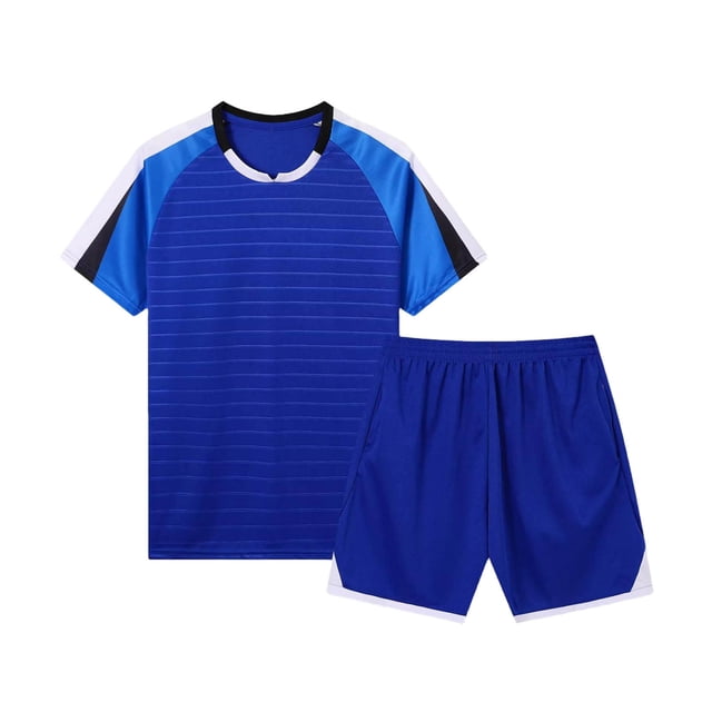 Odeerbi Conjunto de Entrenamiento de Fútbol Seco Rápido Para Chicos Y Niñas Malla Color Bloque Pantalones Cortos de Camiseta Conjuntos Atléticos Respirables Para 5-15 Años