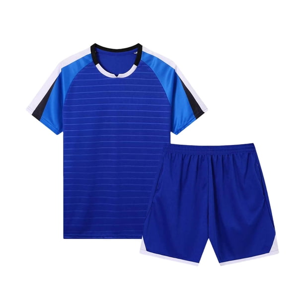 Odeerbi Conjunto de Entrenamiento de Fútbol Seco Rápido Para Chicos Y Niñas Malla Color Bloque Pantalones Cortos de Camiseta Conjuntos Atléticos Respirables Para 5-15 Años