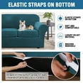 thumbnail image 3 of CJC 4-Piece Sofa Couch Covers, Velvet 3 Seater Slipcover for Separate Cushion Couch, Stretch Furniture Protector for Pets Kids, 9 Colors, 3 of 9