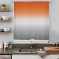 thumbnail image 5 of Burnt Orange Gray Ombre Sheer Curtains 45 Inches Long, Modern Gradient Abstract Art Light Filering Curtains, Breathable Simi Curtain Privacy Drapes for Kitchen Bathroom Small Window Treatment, 5 of 9