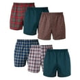 thumbnail image 2 of Men's Hanes® 5+1 Bonus Pack Ultimate Comfort Flex Boxer Underwear Color: Red Green Plaid Size: L, 2 of 4