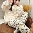thumbnail image 1 of 1 juego de camisón Cinnamoroll Kuromi HelloKittys, pijama de felpa para mujer, conjunto Kawaii de primavera e invierno, ropa para el hogar, nueva y gruesa para niña, 1 of 2