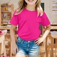thumbnail image 4 of LUOGENLI T-Shirt pour Filles Enfants École Rentrée Imprimé Décontracté Manches Courtes T-Shirt Maxi Ensembles 2 Pcs Boho 8-9 Ans, 4 of 7