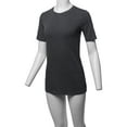 thumbnail image 5 of A2Y Women's Basic Solid Premium Cotton Short Sleeve Crew Neck T Shirt Tee Tops Charcoal 1XL, 5 of 6