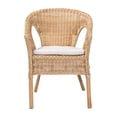 thumbnail image 2 of bali & pari Abbey Modern Bohemian Natural Rattan Dining Chair, 2 of 6
