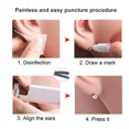 thumbnail image 4 of SUCS 4 Pack Self Ear Piercing Gun, Disposable Self Ear Piercing Gun Kit with Earring Studs Safety Ear Piercing Gun Kit Tool Stainless Steel(White- AB), 4 of 5