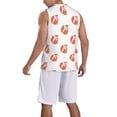 thumbnail image 2 of Naloa Orange Fox Basketball Jersey Reversible Men's Mesh Athletic Sports Shirts Training Practice S-4XLSmall, 2 of 6