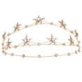thumbnail image 5 of TOYMYTOY Golden Stars Crown Tiara with Rhinestones for Bridal and Wedding Decor, 5 of 8