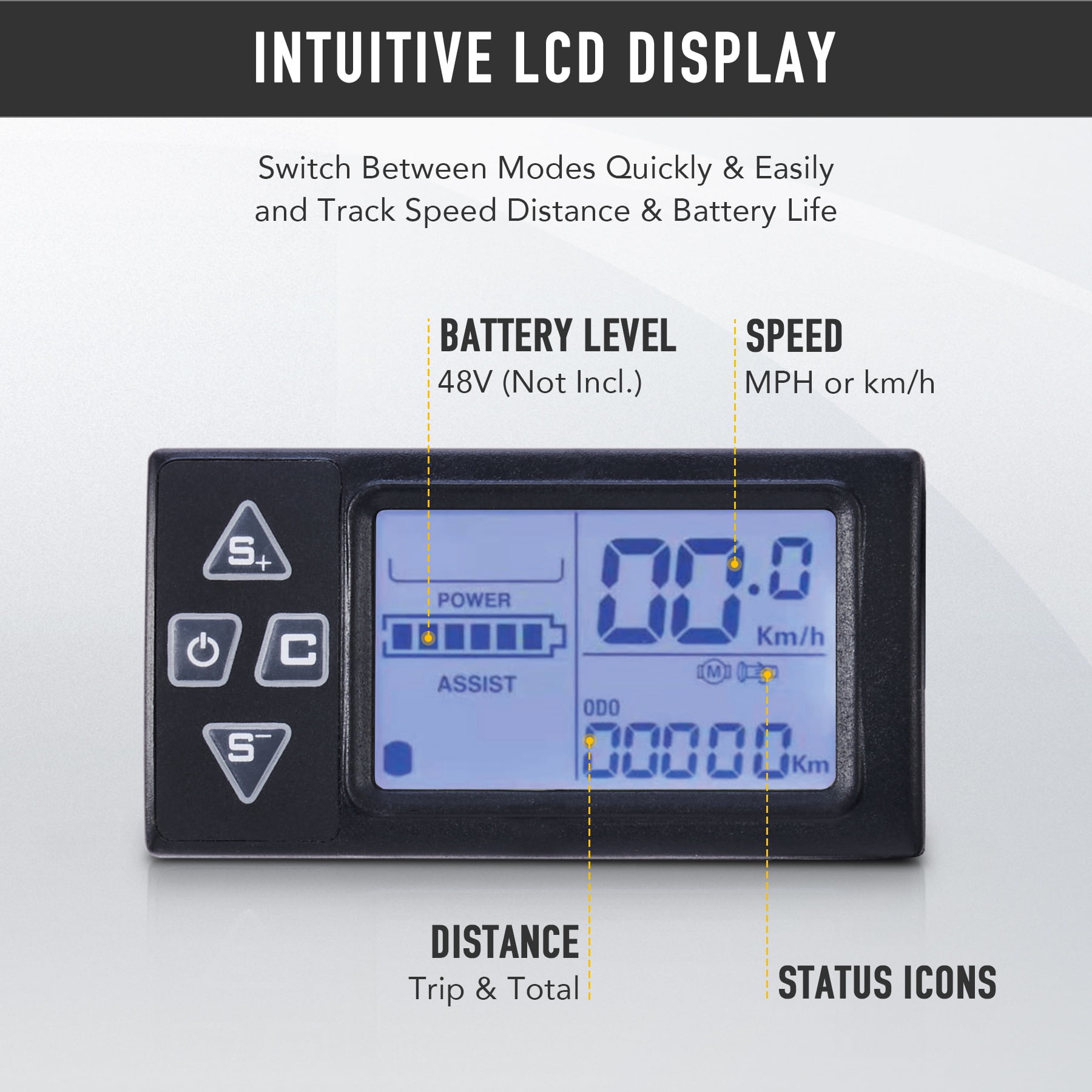 Écran LCD pour Vélo Électrique, Kits de Conversion pour Vélo Électrique, Entraînements Moyens, Écrans Couleur DZ41-CAN Écran LCD pour Vélo Électrique, Kits de Conversion pour Vélo Électrique, Entraînements Moyens, Écrans Couleur DZ41-CAN