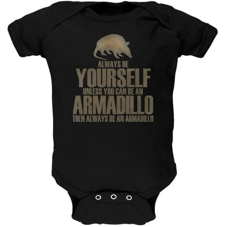 

Always Be Yourself Armadillo Black Soft Baby One Piece - 24 month