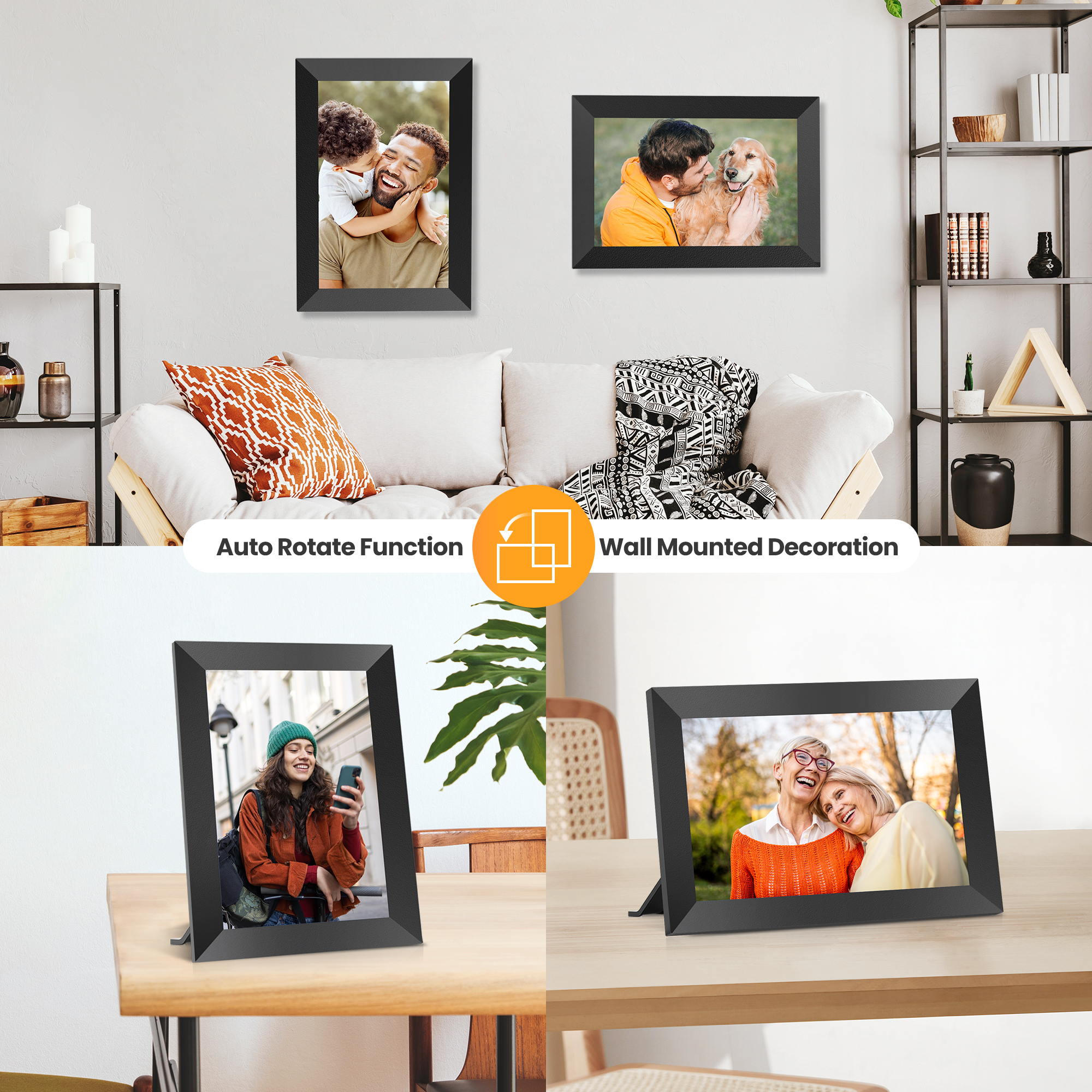 Mollan WiFi Digital Picture Frame 10.1 inch, 32GB photo 5