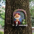 thumbnail image 3 of BNNG Cute Garden Gnome Sculpture Outdoor Decor Statue for Nature Lovers, Indoor Tree Ornament, and Unique Gift Idea, 3 of 6