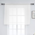 thumbnail image 1 of 1 Panel Kitchen Tiers Half Window Sheer Curtains Window Rod Pocket Voile Drapes for Cafe 52x36.2inch, 1 of 4