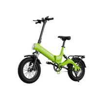 Windhorse W1-GRN City VoltRide Foldable Electric Bike for Adult 16" Fat Tires Beach Cruiser with Smart App (Green)