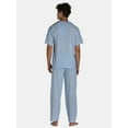 thumbnail image 2 of Fruit of the Loom Men's Short Sleeve Pajama Top and Pants Sleep Set, 2-Piece, Sizes S-4XL, 2 of 4