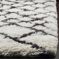 thumbnail image 3 of SAFAVIEH Toronto Miah Abstract Polyester Shag Area Rug, Ivory/Dark Grey, 8' x 10', 3 of 5