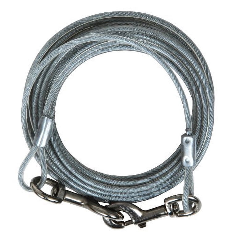 Heavy Duty Dog Tie-Out Cable, 20 Ft, 100 Lb Capacity photo 4