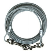 Aspen Pet Heavy Duty Dog Tie-Out Galvanized Steel Cable, 20 Long for Dogs Up To 100 lb, Silver