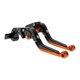 thumbnail image 1 of Palancas de freno y embrague cortas largas para Kawasaki ZX14R 2006-2017, palanca de freno ajustable de motocicleta, aleación de aluminio, mango negro con extremo naranja, 1 of 6