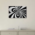 thumbnail image 2 of Canvas Prints Wall Art - Abstract Black and White Spiral | Modern Wall Decor/Home Decoration Stretched Gallery Canvas Wrap Giclee Print &amp; Ready to Hang - 32" x 48", 2 of 4