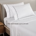 thumbnail image 3 of Pyxie Home Modern 3-Piece Black Swirl Embroidery Sheet Sets, Twin, 3 of 10
