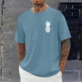 thumbnail image 1 of Ceisia T-Shirt à Manches Courtes et Col Rond Imprimé pour Hommes, Doux, Respirant, Extensible, Décontracté, Sport, Gym, Bleu Clair TTTG Cadeaux, 1 of 7