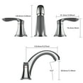 thumbnail image 5 of HA-EMORE Bathroom Sink Faucet Widespread Brushed Nickel Bathroom Faucet 3 Hole with Stainless Steel Pop Up Drain and cUPC Lead-Free Hose, 5 of 6