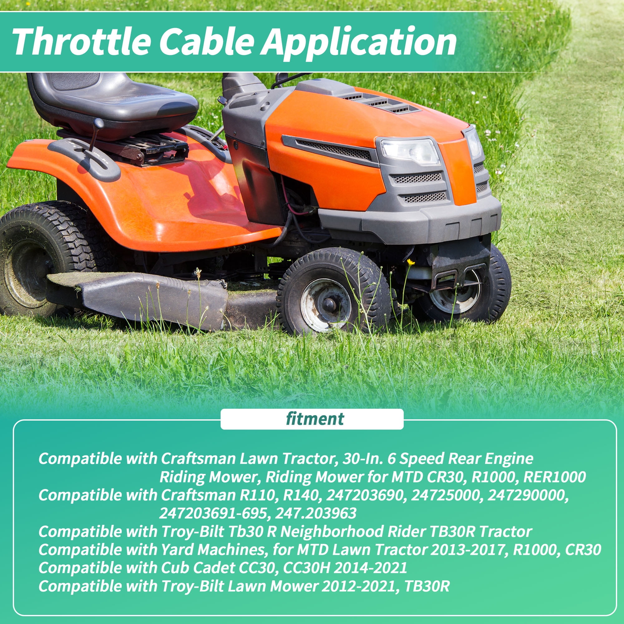 Unique Bargains Throttle Cable for Craftsman Machines Mowers