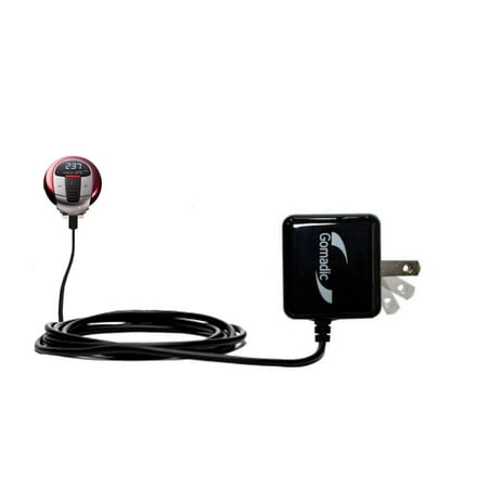 Gomadic Intelligent Compact AC Home Wall Charger suitable for the GoCaddyGo Voice GPS Pro - High output power with a convenient, foldable plug design
