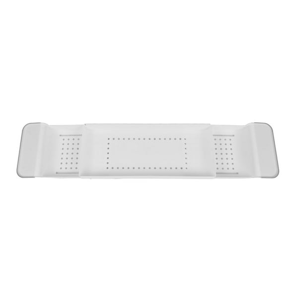 Expandable Bath Tray, Multifunctional Bathtub Tray Stable Placement Expandable Plastic Material Draining Design Bath Caddy Tub Table for Bathroom Bathtub Organizer Tray
