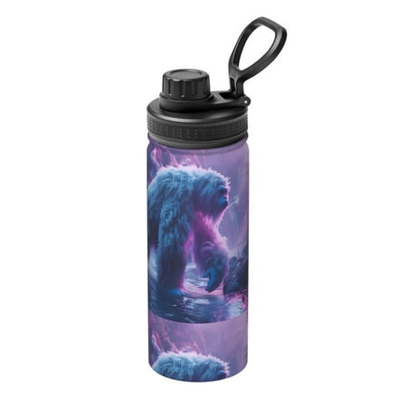 

Ocsxa Mystical White gorilla Jungle Print 18oz Stainless Steel Water Bottle Unisex Water Bottle Insulated Sports Water Cup Flask for Cold Water Drinks/Sports/Travel/Car/School