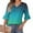 Green, variant on Viluyesy Women's 3/4 Sleeves T-Shirt V-Neck Shirt Tops Loose Blouse Purple Size M