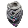 thumbnail image 1 of Foulard à Boutons Chauds Hiver en Coton Imprimé Papillon pour Femmes, 1 of 3