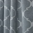 thumbnail image 5 of Nicole Miller Treillage Woven Room Darkening Blackout Hidden Tab/Rod Pocket Top Curtain Panel Pair, 52"x84", Chambray Blue, 5 of 7