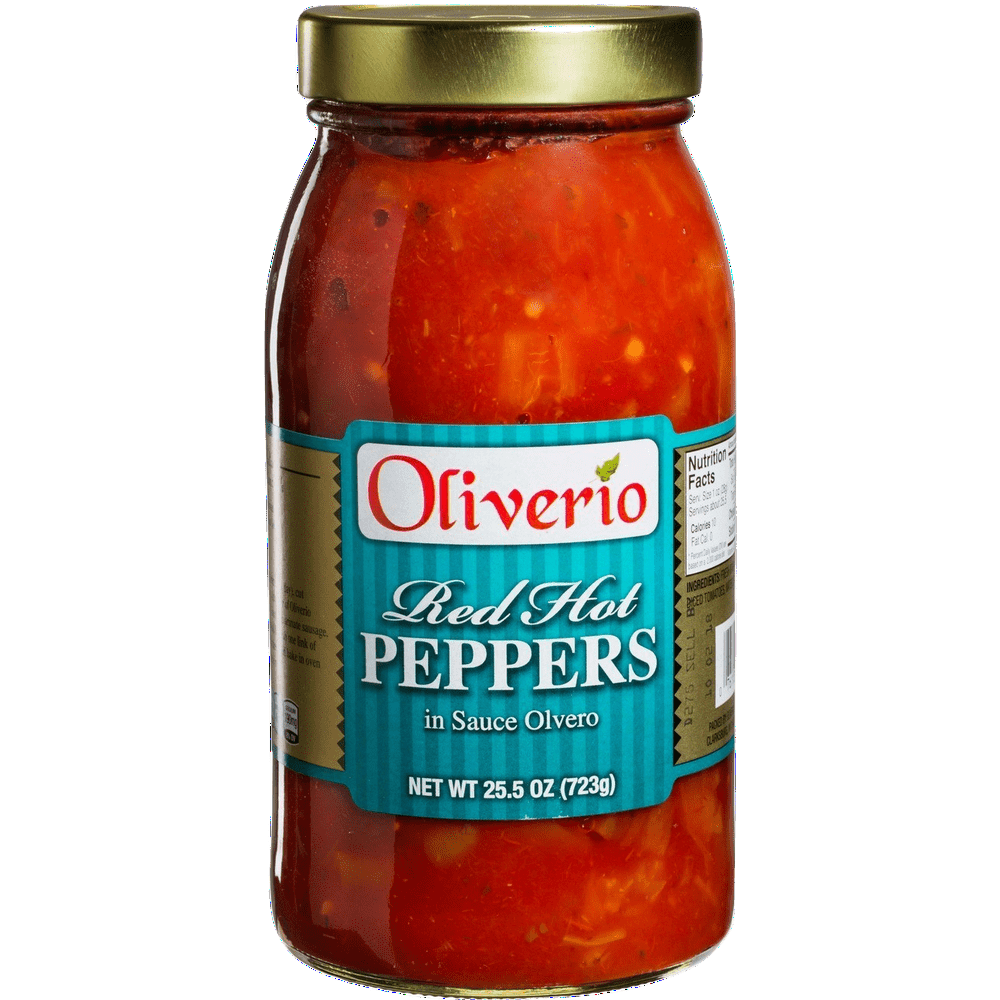 Oliverio Red Hot Peppers In Sauce, 25.5oz