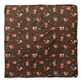 thumbnail image 4 of Bimba Brown Fox & Leaves Kids Printed Pure Silk Scarf For Hair Neck Head Bandanas For Women 40 x 40 Inches, 4 of 6