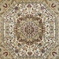 thumbnail image 7 of Emma + Oliver Ultra Soft 5'x5' Octagon Olefin Accent Rug with Traditional Multicolor Medallion Design in Ivory with Natural Jute Backing, 7 of 7