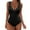 Black, variant on GEWSEY Women's Plus Size Swimsuit One Piece Tummy Control Ruffle V Neck Swim Dress Tankini Swimwear Bathing Suit Green, XL