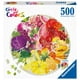 thumbnail image 2 of Ravensburger Círculo de colores: Rompecabezas redondo de 500 piezas de frutas y verduras para adultos y niños - Tecnología única Softclick | Acabado mate vibrante | Materiales forestales sostenibles, 2 of 5