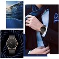 thumbnail image 6 of A ALPS Mens Watches Fashion Quartz Men's Watches Ultra Thin Minimalist Wristwatches with Stainless Steel Strap Gift for Man Father's Day Gifts, 6 of 7