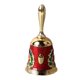 thumbnail image 2 of Campana de Mano, Latón Vintage Exquisito Patrón Tallado Campana de Llamada Manual, Campana de Servicio Campana de Cena Campana de Mano de Llamada Extra Fuerte para Cena, (Dorado, 2 of 14