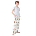 thumbnail image 3 of FORMRS Boys Pajama Pants with Pockets Size 6-8Y Kids Lounge Sleep Bottoms, White Halloween Ghosts, 3 of 8