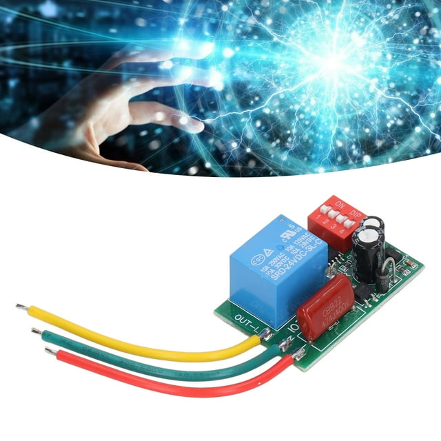 Timer Relay, Adjustable Delay Timing Switch for Control, Multiple Delay Modes, 1400W Incandescent Lamps, Compact Size Relay Switch, with LED Indicator