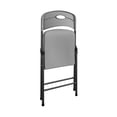 thumbnail image 4 of COSCO Solid Resin Plastic Folding Chair, Indoor/Outdoor, Double Braced, Gray, 4-Pack, 4 of 16