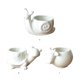 thumbnail image 2 of Maceta de cerámica con forma de animal YONGSHENG para suculentas color blanco, 2 of 5