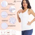 thumbnail image 6 of Women'S Seamless Shapewear Tank Top Compression Undershirt With Built-In Bra For Intimate Underwear, 6 of 6