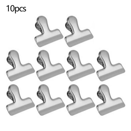 

10PCS Heavy Duty Food Storage Bag Clips Stainless Steel for Kitchen Home Office